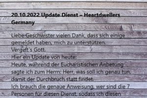 20.10.2022 Update Dienst – Heartdwellers Germany